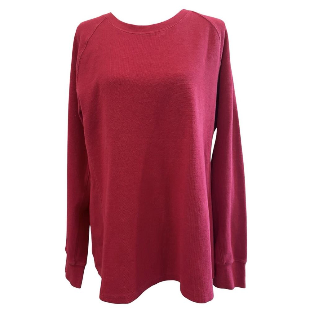 Duluth Trading Company Women’s Hot Pink Waffle Knit Thermal Long Sleeve Size XL